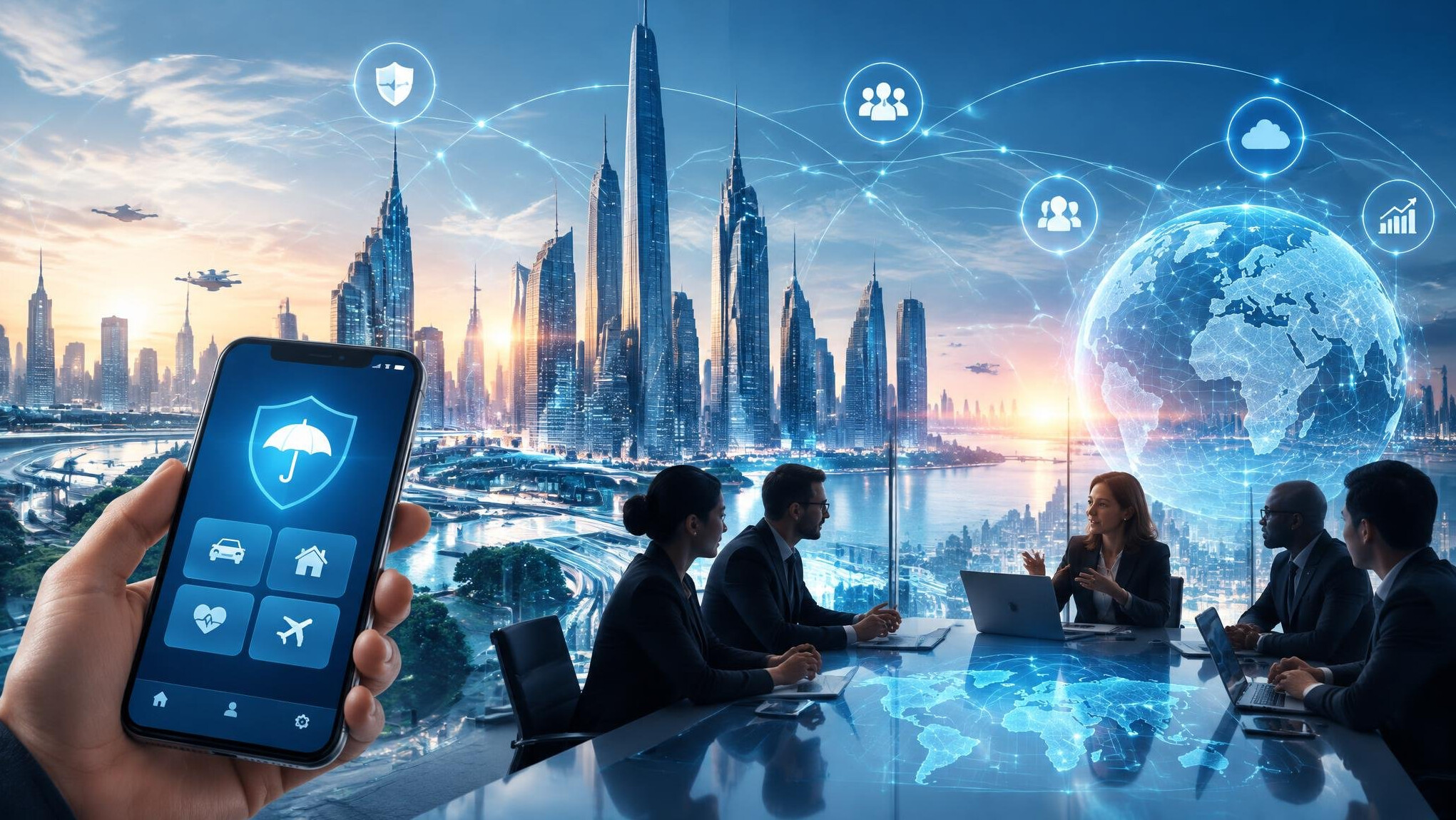 futuristic city skyline