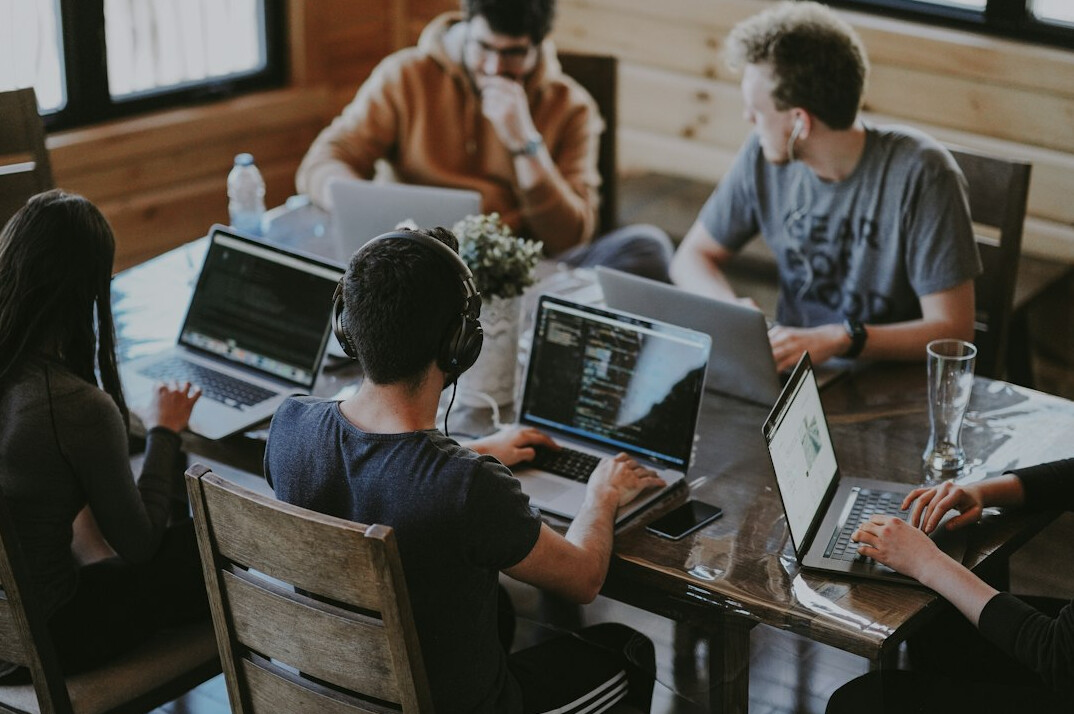 software developers in meeting